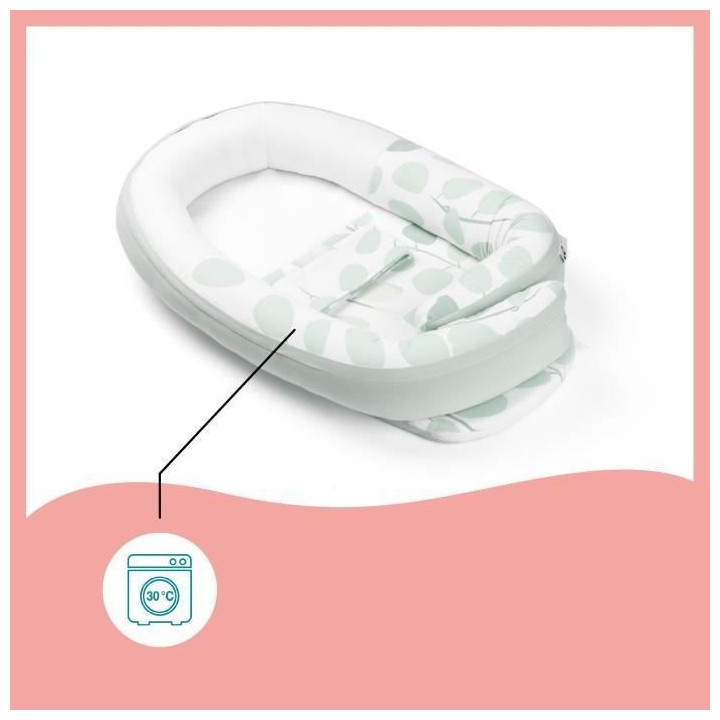 BABYMOOV Réducteur de lit doomoo Cocoon Leaves Aqua Green