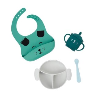 Babymoov Coffret Repas 15-24 m LEARN'ISY, 1 Bol, 1 Tasse, 1 Bavoir, 1