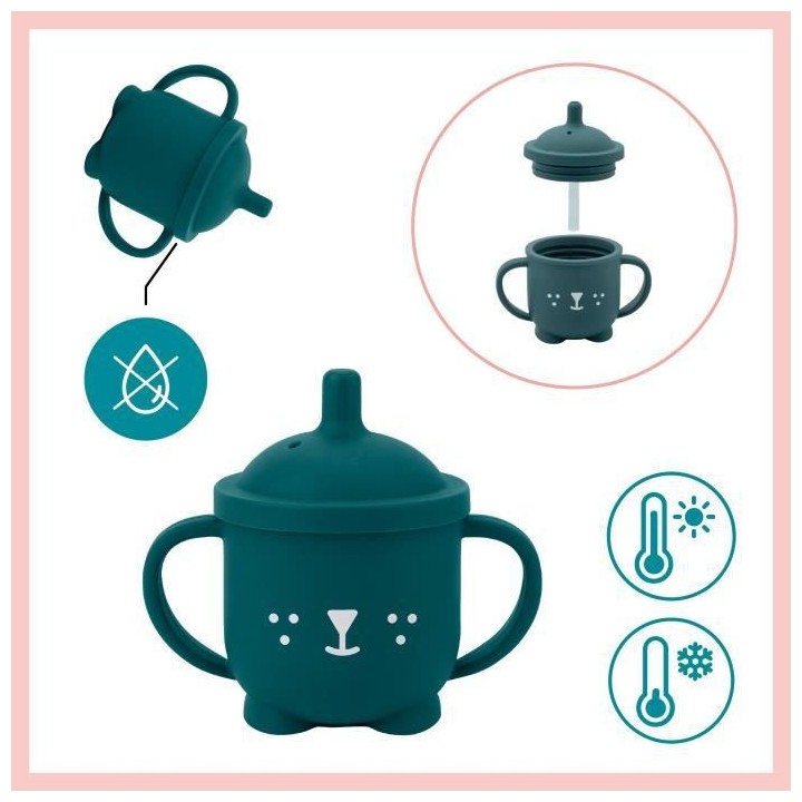 Babymoov Coffret Repas 15-24 m LEARN'ISY, 1 Bol, 1 Tasse, 1 Bavoir, 1