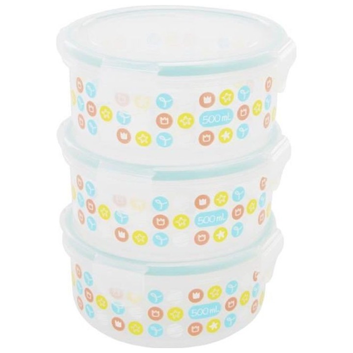 BADABULLE MaxiBox, Pots de conservation, 3x500 ml