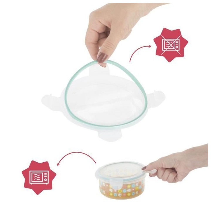 BADABULLE MaxiBox, Pots de conservation, 3x500 ml