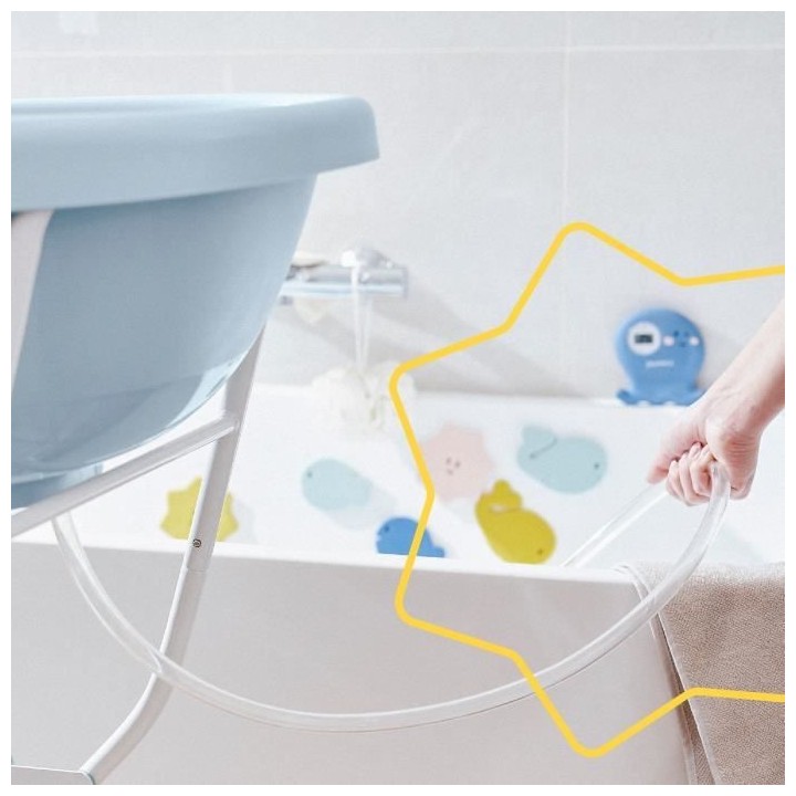 Badabulle Pieds de baignoire + Tuyau de vidange pour Baignoire Baleine