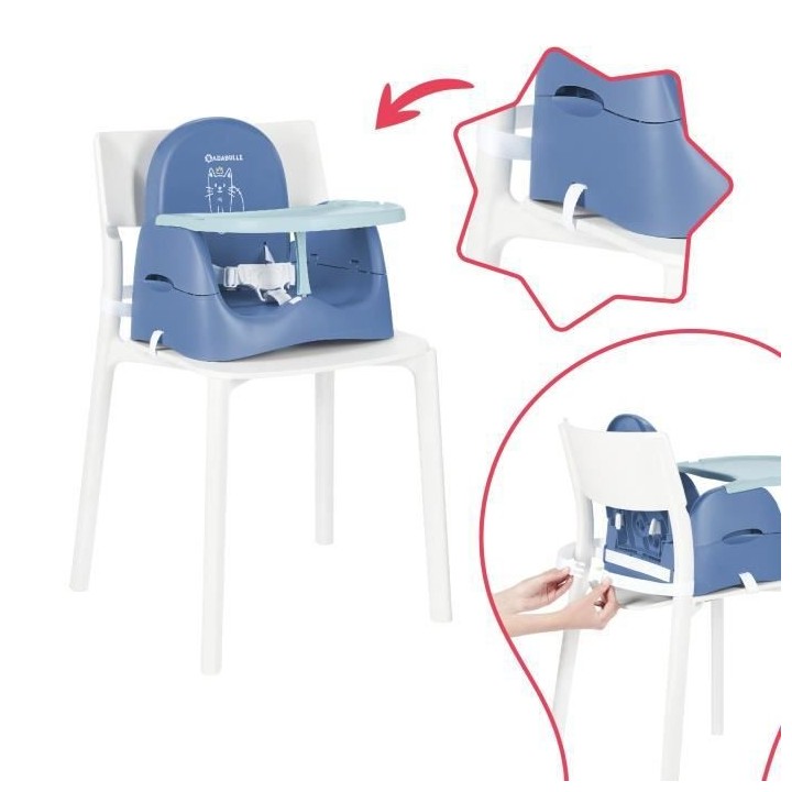Badabulle Rehausseur de chaise Chat - Pliage Compact - Universel - De