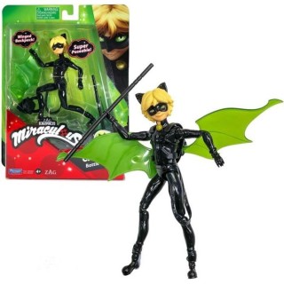 BANDAI Miraculous Ladybug - Mini-poupée 12 cm : Chat Noir et son équ