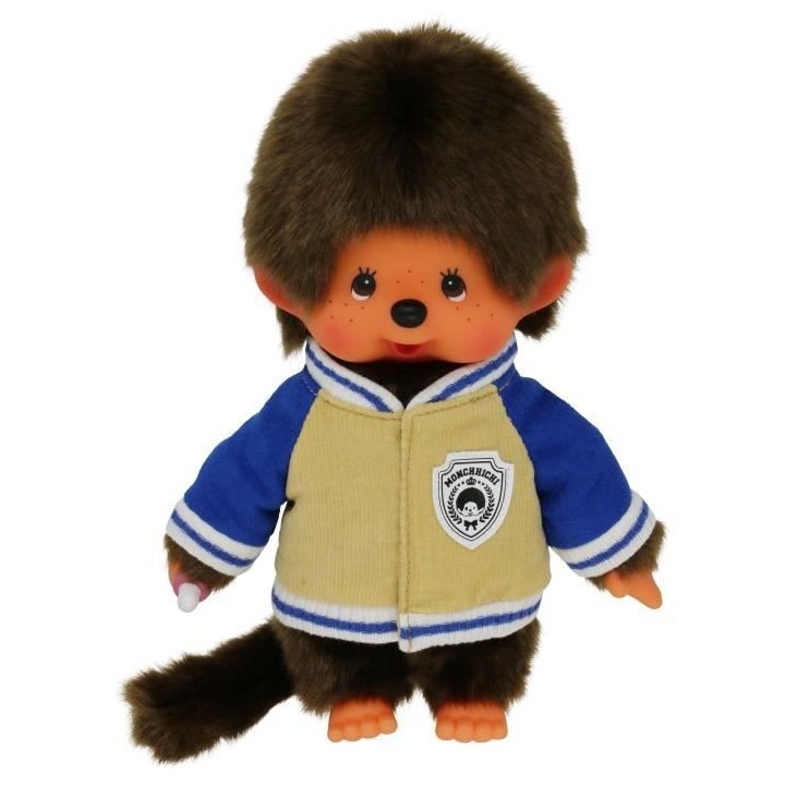 Bandai - Peluche Monchhichi Veste Teddy 20 cm