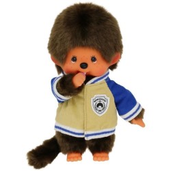 Bandai - Peluche Monchhichi Veste Teddy 20 cm