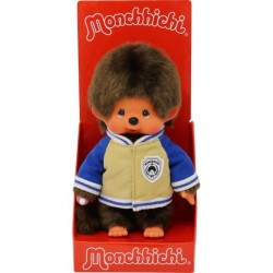 Bandai - Peluche Monchhichi Veste Teddy 20 cm