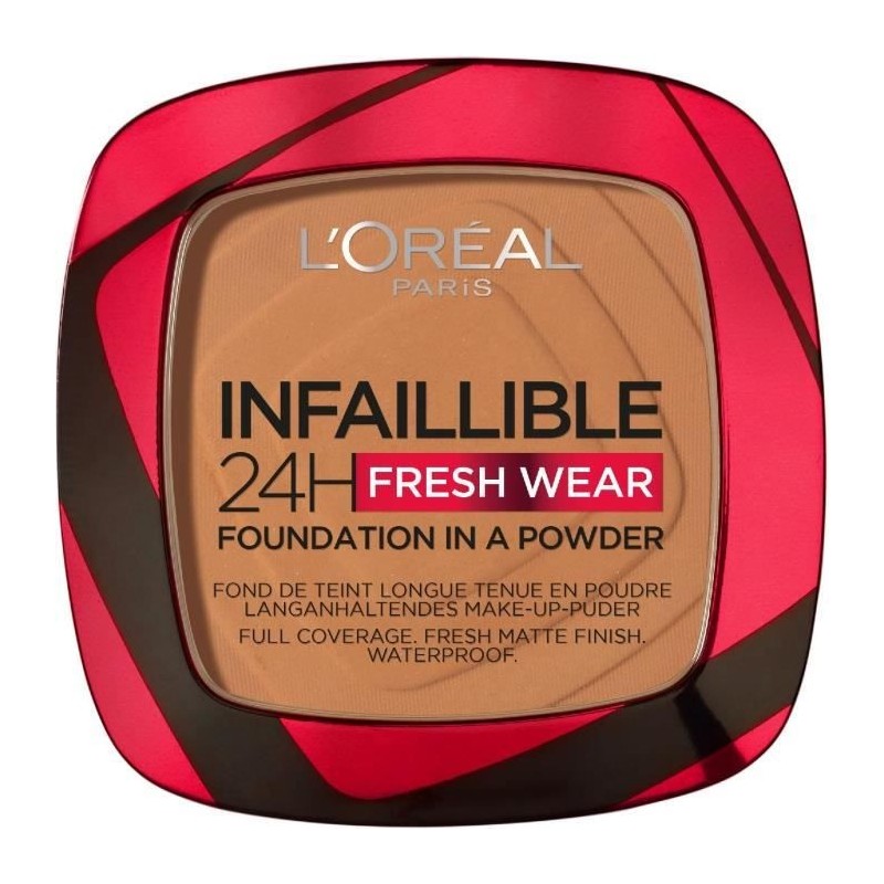 Fond de teint Infaillible longue tenue L'OREAL PARIS en poudre - Noisette