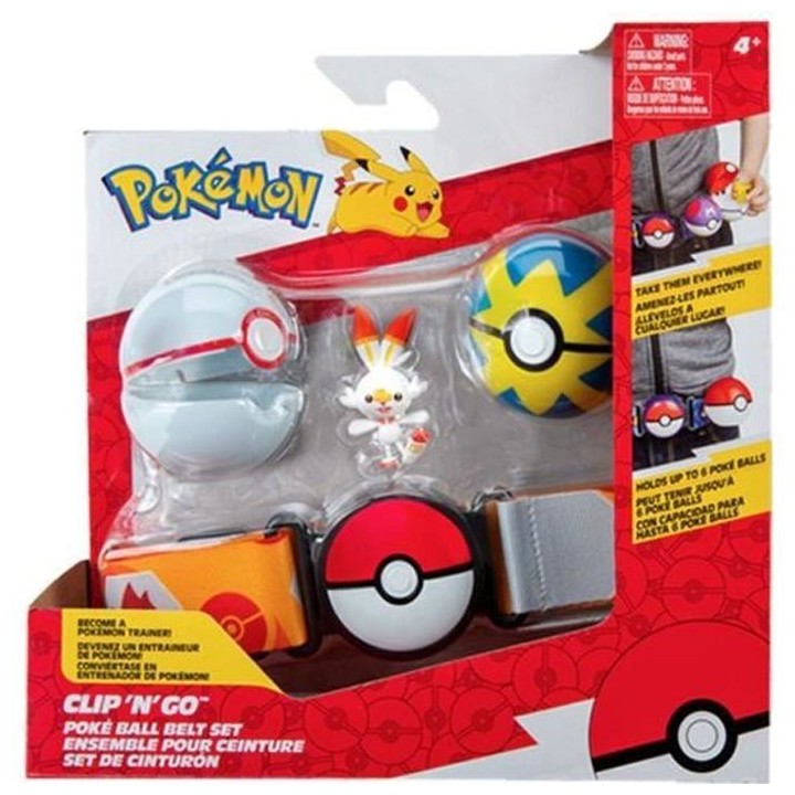 Ceinture Clip 'N' Go BANDAI - Pokémon - 1 ceinture, 1 Quick Ball, 1 P