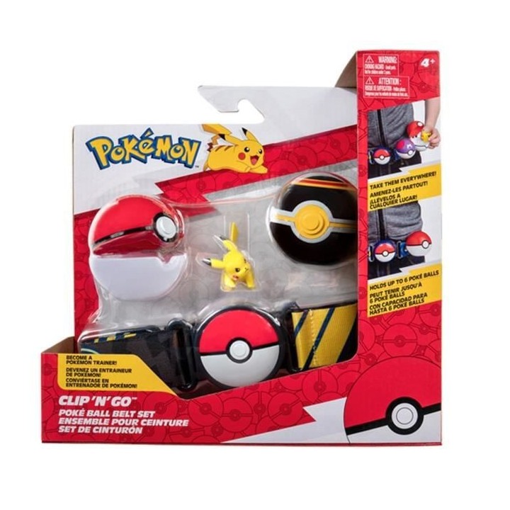Ceinture Clip 'N' Go BANDAI - Pokémon - 1 ceinture, 1 Poké Ball, 1 L