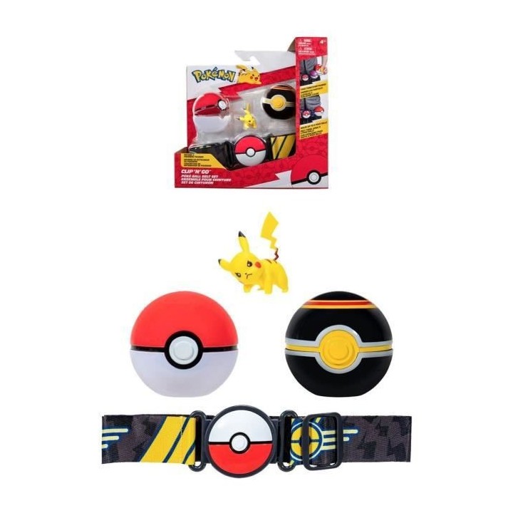 Ceinture Clip 'N' Go BANDAI - Pokémon - 1 ceinture, 1 Poké Ball, 1 L