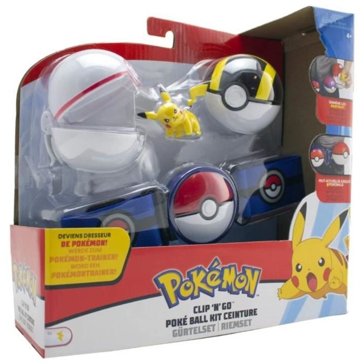 Ceinture Clip 'N' Go BANDAI - Pokémon - 1 ceinture, 1 Poké Ball, 1 R