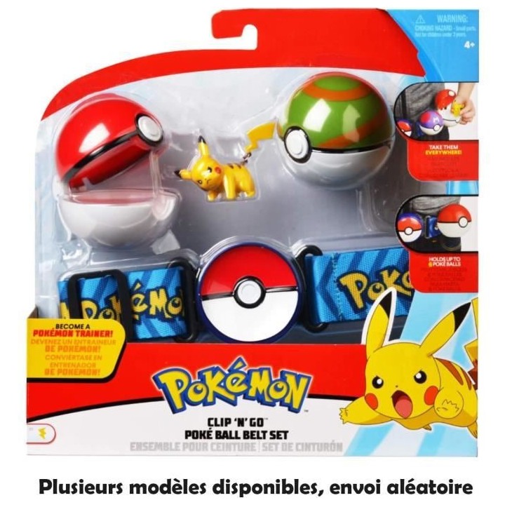 Ceinture Clip 'N' Go BANDAI - Pokémon - 1 ceinture, 1 Poké Ball, 1 R