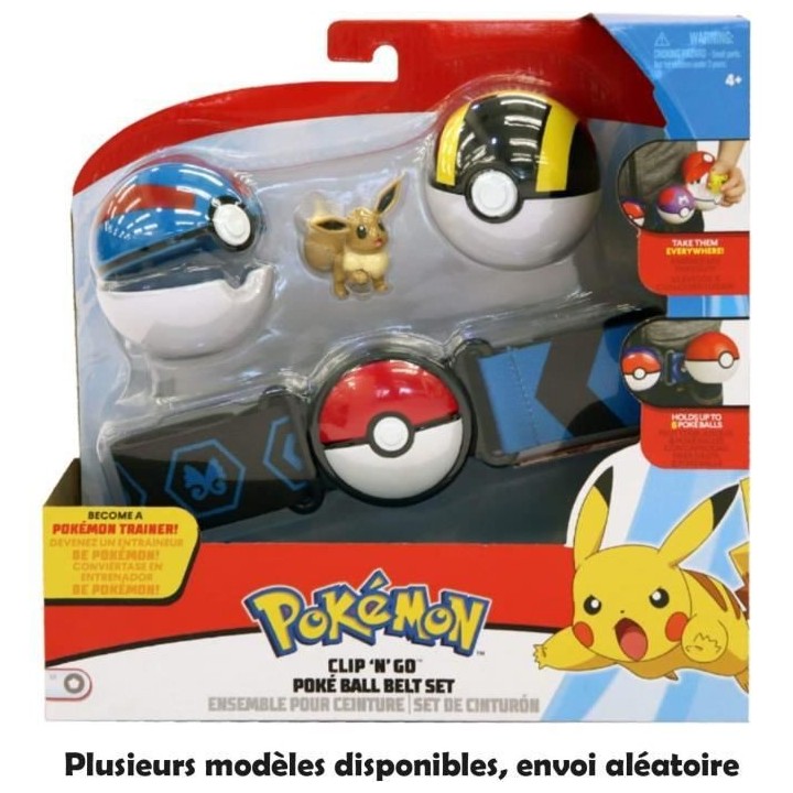 Ceinture Clip 'N' Go BANDAI - Pokémon - 1 ceinture, 1 Poké Ball, 1 R