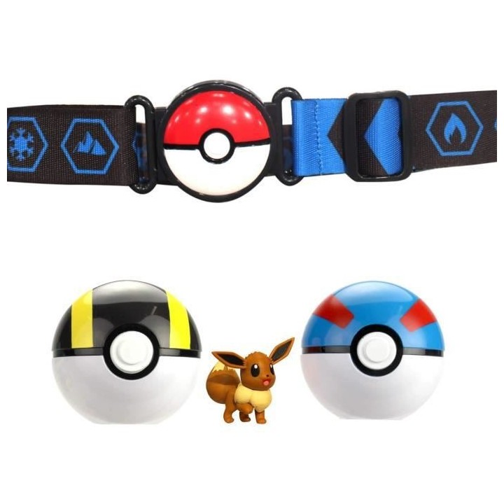 Ceinture Clip 'N' Go BANDAI - Pokémon - 1 ceinture, 1 Poké Ball, 1 R