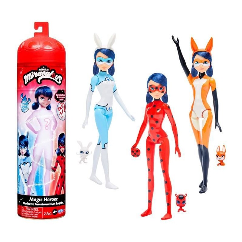 Miraculous Ladybug - Poupée Marinette Color Change 26 cm - BANDAI