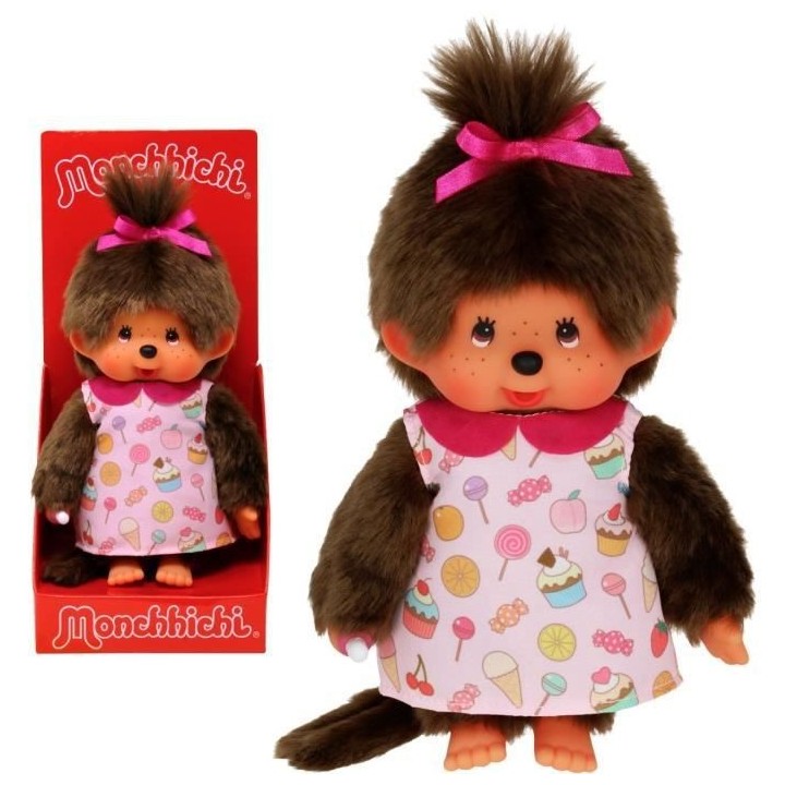 Peluche Monchhichi Pop & Candy - 20 cm - BANDAI