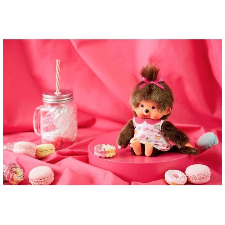Peluche Monchhichi Pop & Candy - 20 cm - BANDAI