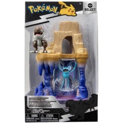 Pokémon - Pack environnement - Grotte de montagne avec figurines Ptyranidur et Nosferapti 5cm - BANDAI