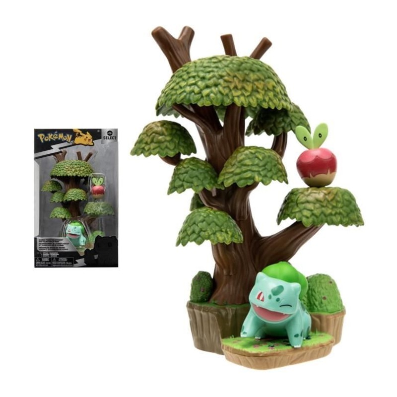 Pokémon - Pack environnement - Foret d'été avec Bulbizarre 5cm - BANDAI