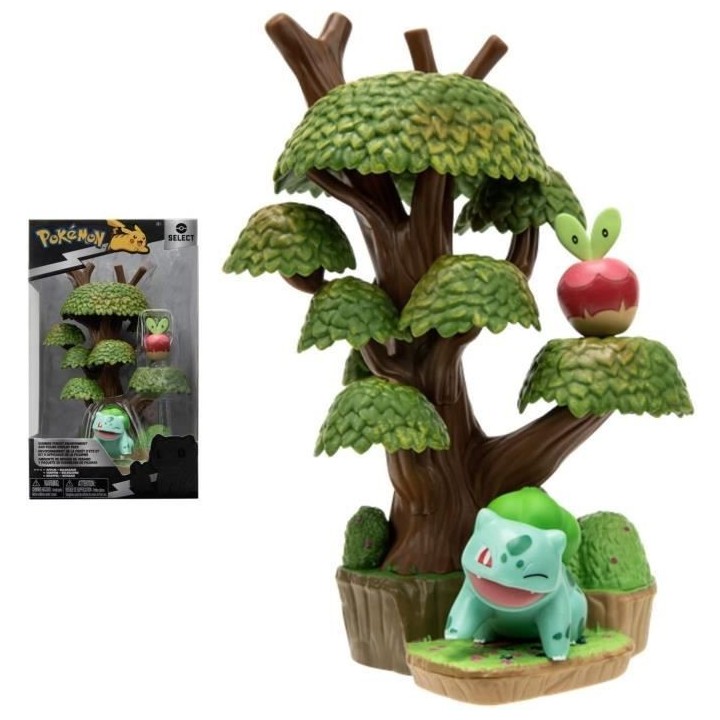 Pokémon - Pack environnement - Foret d'été avec Bulbizarre 5cm - BA