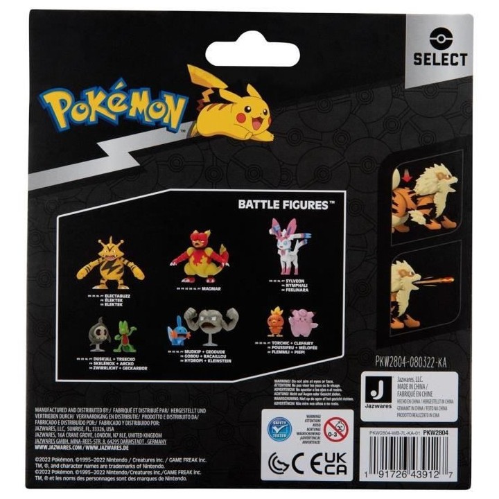 Pokémon - Pack évolution Caninos (5 cm) & Arcanin (10 cm) - BANDAI