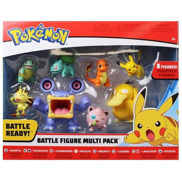 POKEMON Pack de 8 Figurines - 5 et 8 cm - 80299