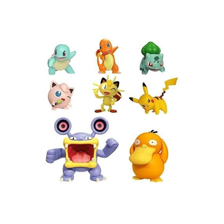 POKEMON Pack de 8 Figurines - 5 et 8 cm - 80299
