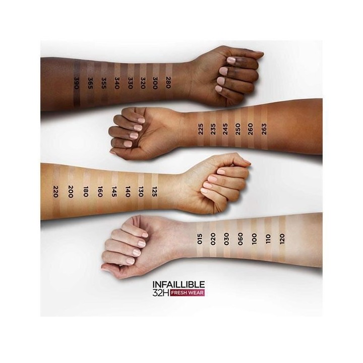 Fond de teint Infaillible L'OREAL PARIS - Longue tenue 32h - Miel dor