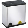 KITCHEN MOVE Poubelle a pédale Tri sélectif 12L+24L en inox