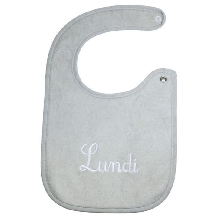 BABYCALIN Lot de 7 bavoirs Naissance Journalier - 17 x 29 cm