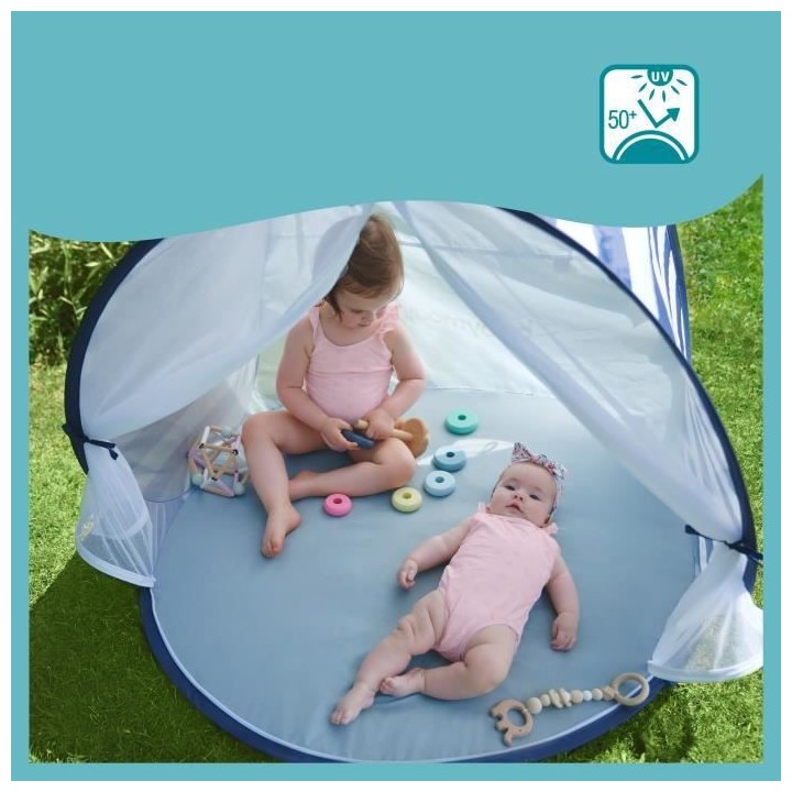 Babymoov Tente Anti-UV FPS 50+ Mariniere - Moustiquaire intégrée