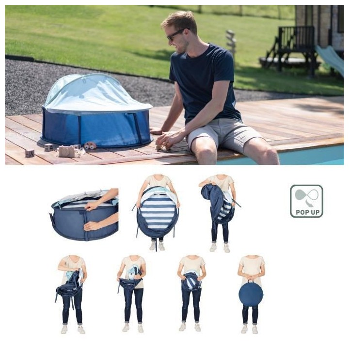 Babymoov Babyni Mariniere, Aire de jeux anti-UV FPS 50+, 2 en 1