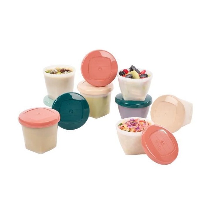 Babymoov Pots de conservation Babybols Biosourcés - Lot de 8x180ml +
