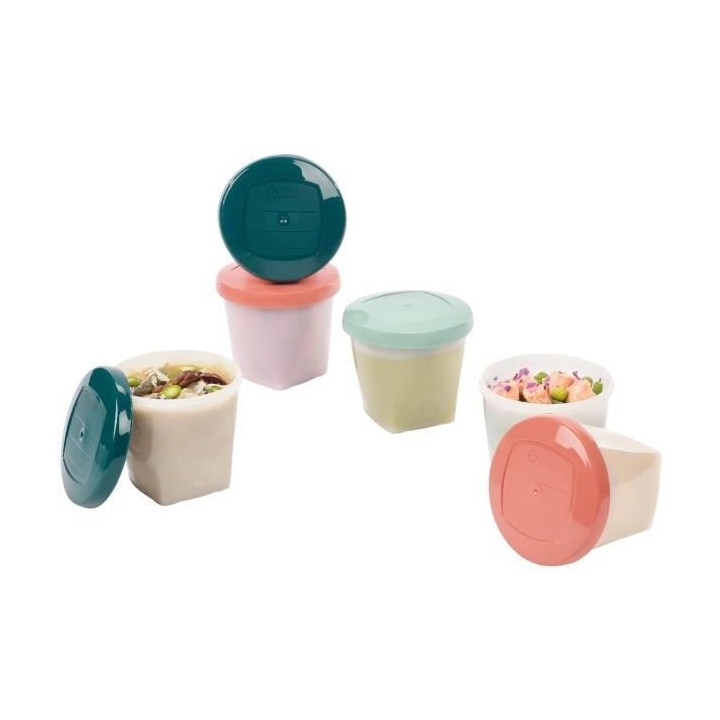 Babymoov Pots de conservation Babybols Biosourcés - Lot de 6x250ml