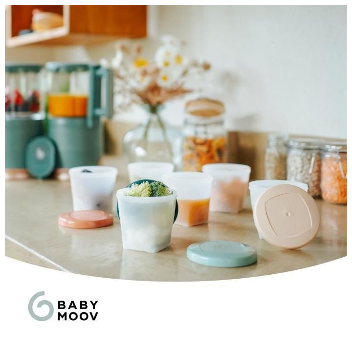 Babymoov Pots de conservation Babybols Biosourcés - Lot de 6x250ml