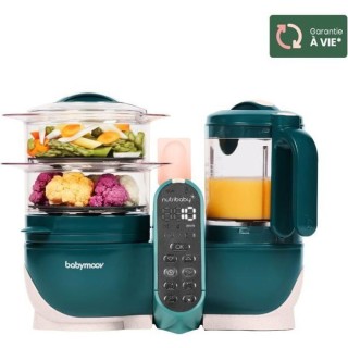 Babymoov Nutribaby+ - Robot Multifonctions 6 en 1 - Cuiseur-vapeur/Mix