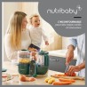 Babymoov Nutribaby+ - Robot Multifonctions 6 en 1 - Cuiseur-vapeur/Mixeur, Opal Green