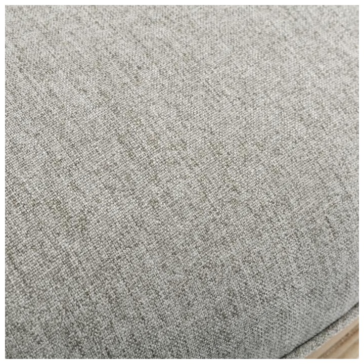 GRETA Lot de 2 chaises de salle a manger - Pied bois - Tissu Gris - L