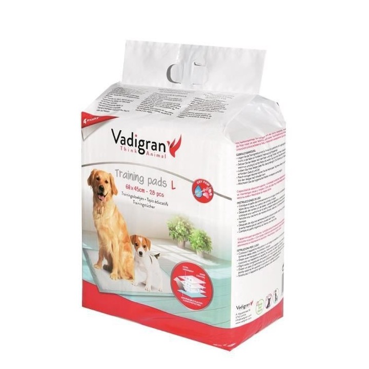 VADIGRAN Tapis éducateurs - 60 x 45 cm - 28 pieces - Pour chiens