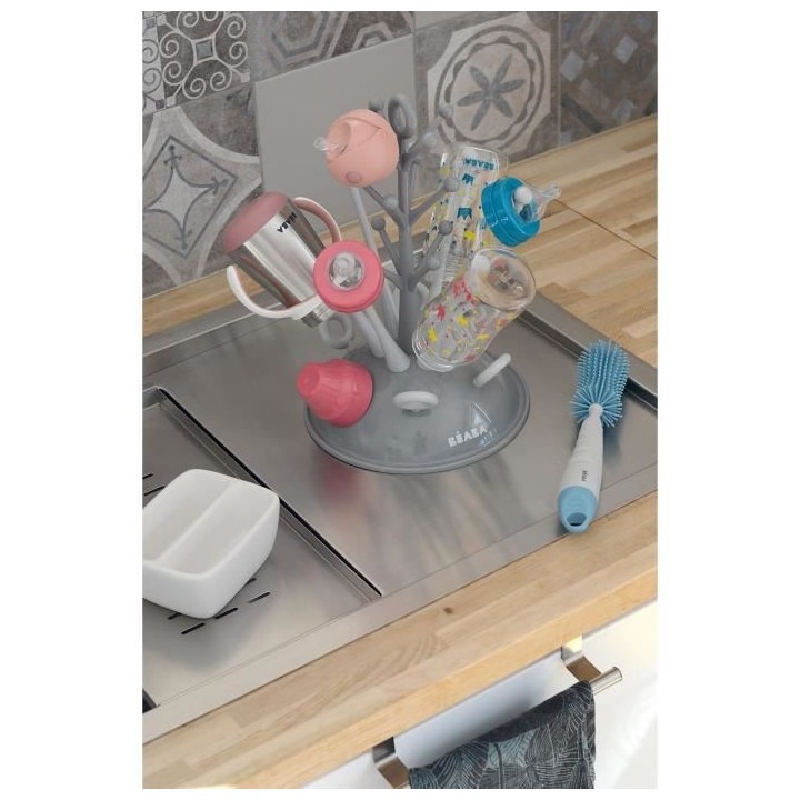 BEABA, Egoutte Biberons arbre, gris