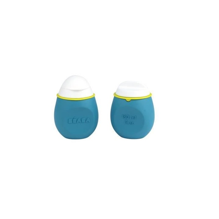 Béaba Portion Set BabySqueez' 2 en 1 et Squeez'Portion Bleu 180ml