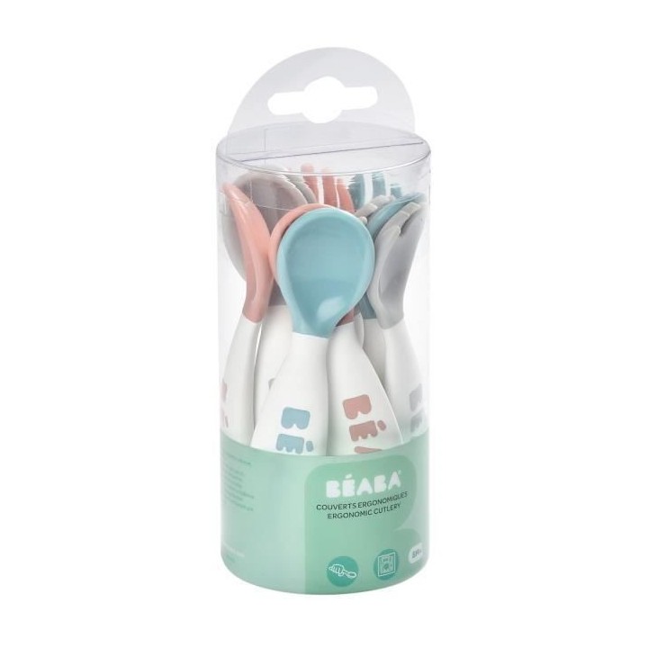 Béaba Repas Set de 6 Cuillleres + 4 Fourchettes