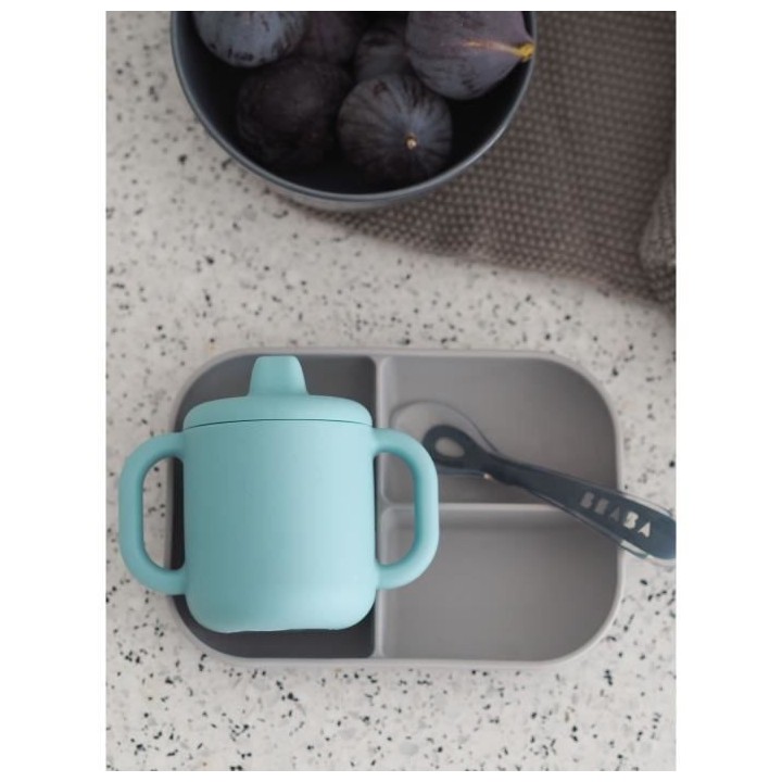 BEABA, Tasse d'apprentissage silicone blue