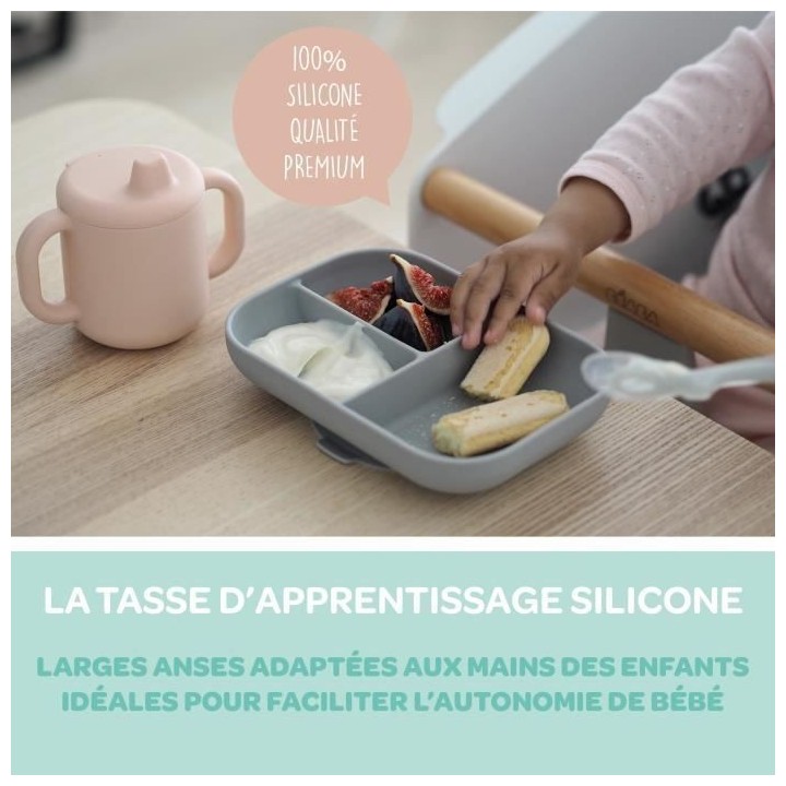BEABA, Tasse d'apprentissage silicone pink