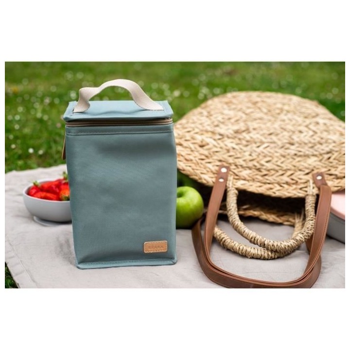 BEABA, Pochette repas bébé, isotherme, vert sauge