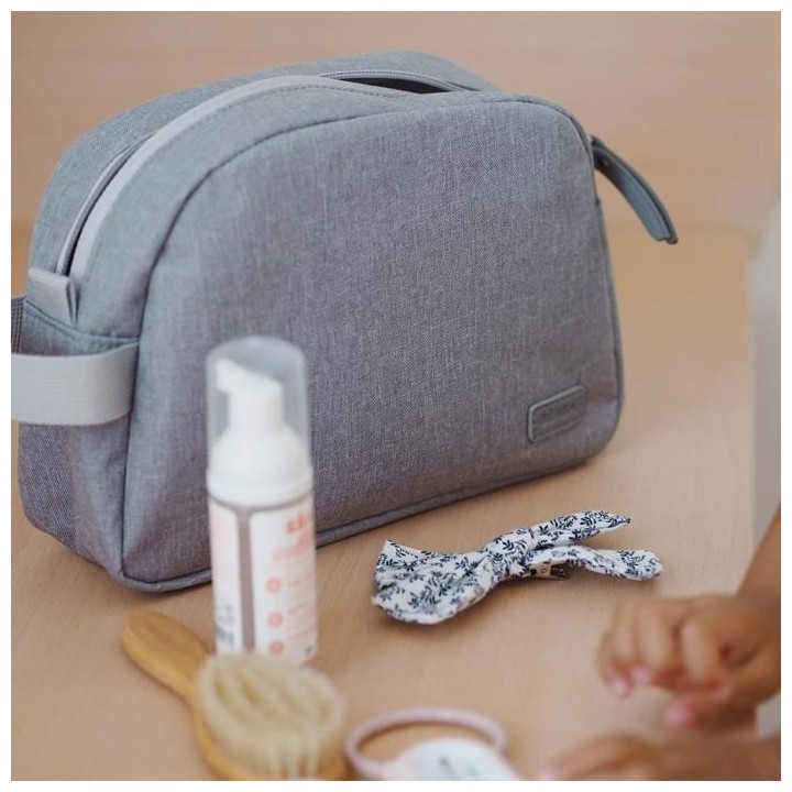 BEABA, Trousse de toilette bébé gris chiné