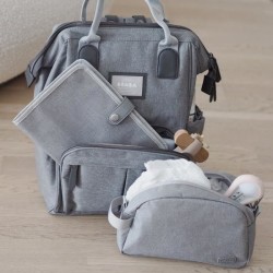 BEABA, Trousse de toilette bébé gris chiné