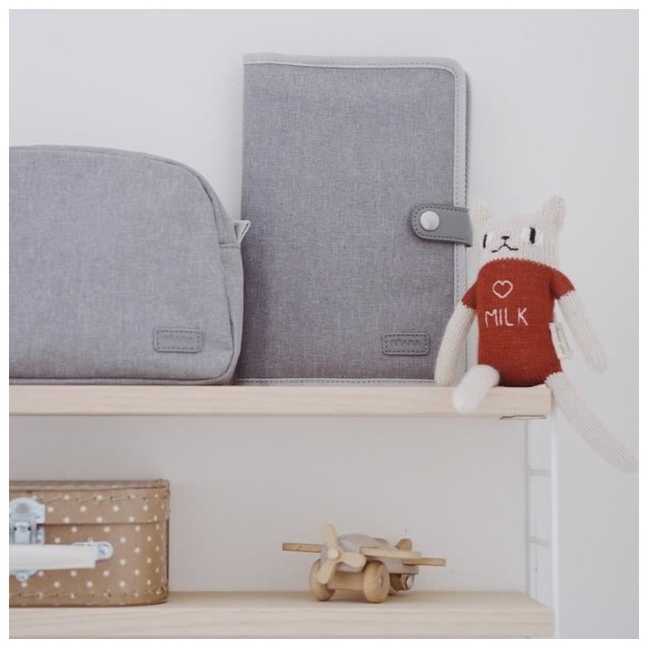 BEABA, Trousse de toilette bébé gris chiné