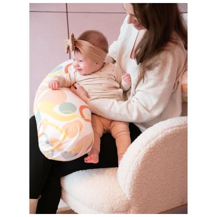 BEABA, Big Flopsy™ coussin d'allaitement, jersey de coton, imprimé